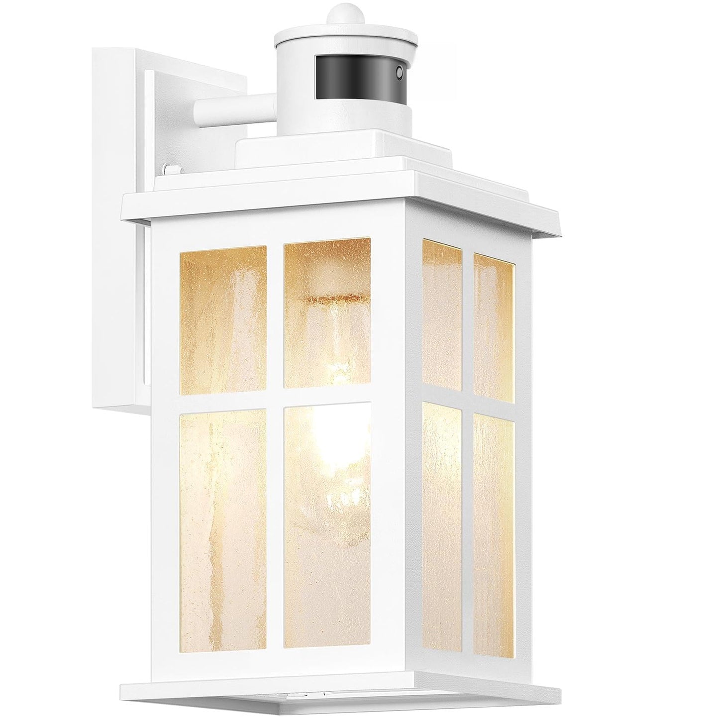 VIANIS Motion Sensor Porch Lights Outdoor, White Outside Wall Lights Dusk to Dawn, Outdoor Wall Sconce Lantern, 100% Aluminum Exterior Lighting Fixtures Wall Mount for House, Garden, Patio, Entryway