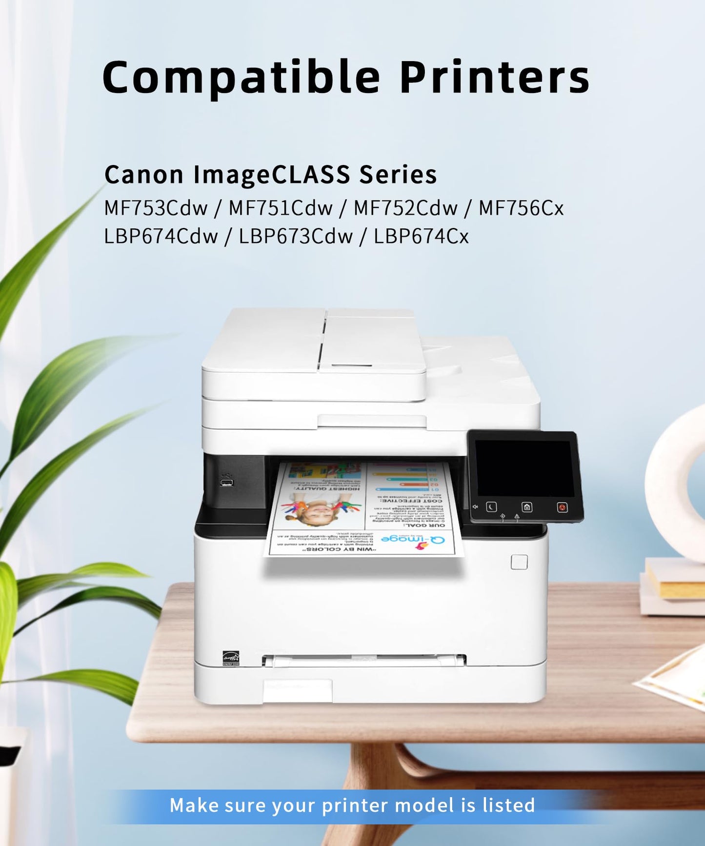 CRG-069H Compatible Toner Cartridge MF753Cdw MF751Cdw Replacement for Canon 069 069H CRG-069 CRG-069H Work with Canon imageCLASS MF753Cdw MF751Cdw LBP674Cdw (CRG-069H BK/C/M/Y,4 Combo Pack)