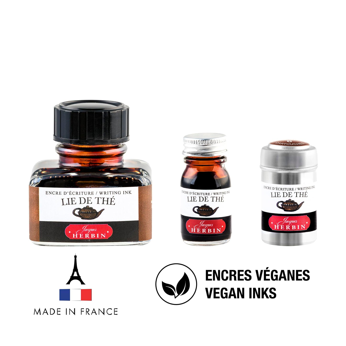 Jacques Herbin 13044T- 30ml Bottle of Ink for Fountain Pens and Rollerball Pens - Lie de The