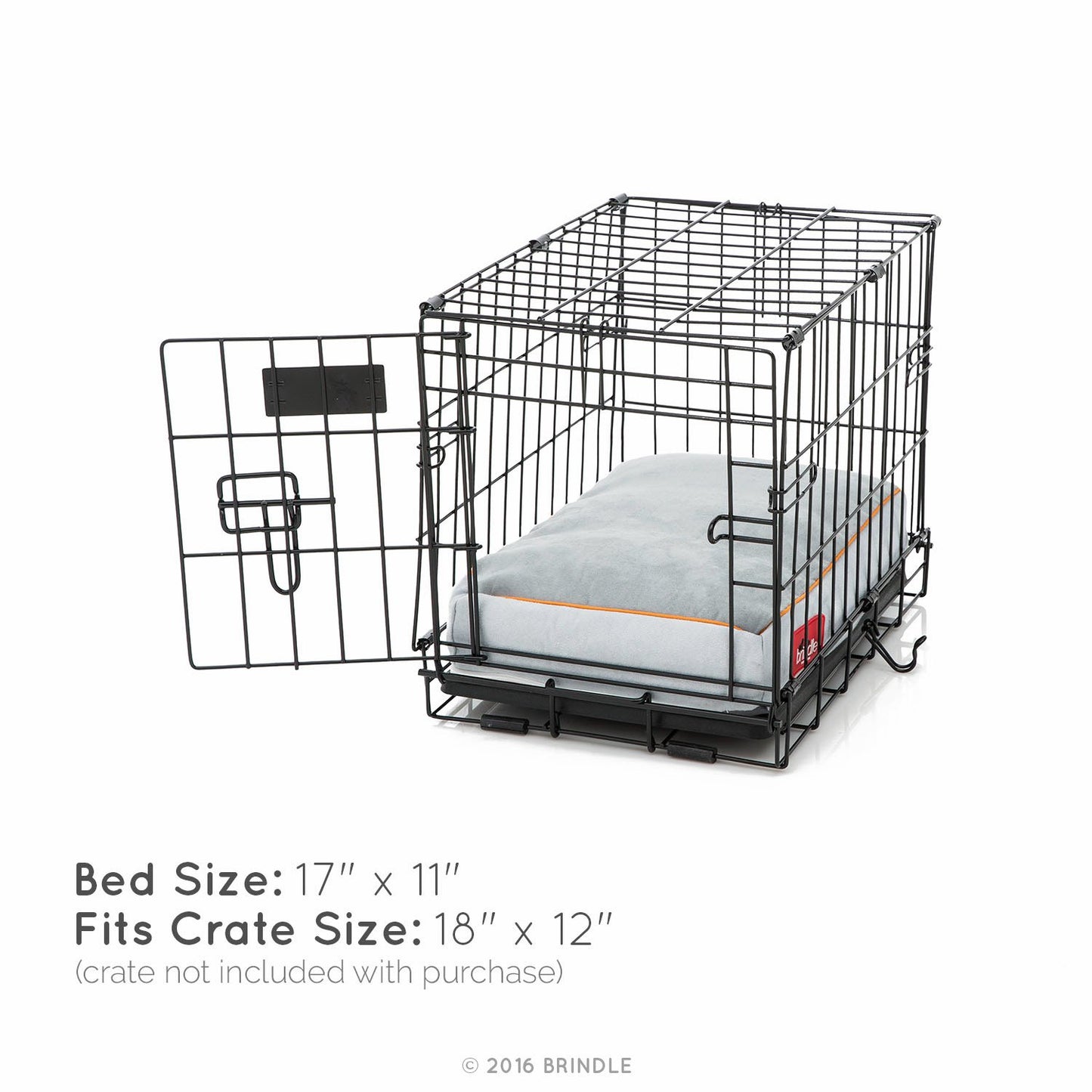 BRINDLE Soft Shredded Memory Foam Dog Bed with Removable Washable Cover, stone, 17in x 11in