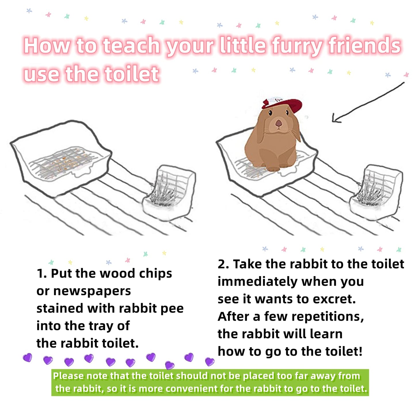 Large Rabbit Litter Box, Plastic Rabbit Toilet Potty Trainer Corner Litter Box with Drawer Pet Pan for Adult Guinea Pig Hamster Bunny Chinchilla Ferret Small Animals (White)
