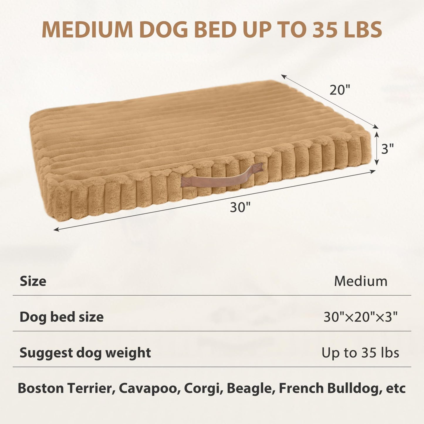 Colvay Dog Bed Large, Lit Pour Chien with Removable Machine Washable Cover, Orthopedic Dog Bed for Crate with Non-Slip Bottom, Comfy Dog Beds | Lit Chien.