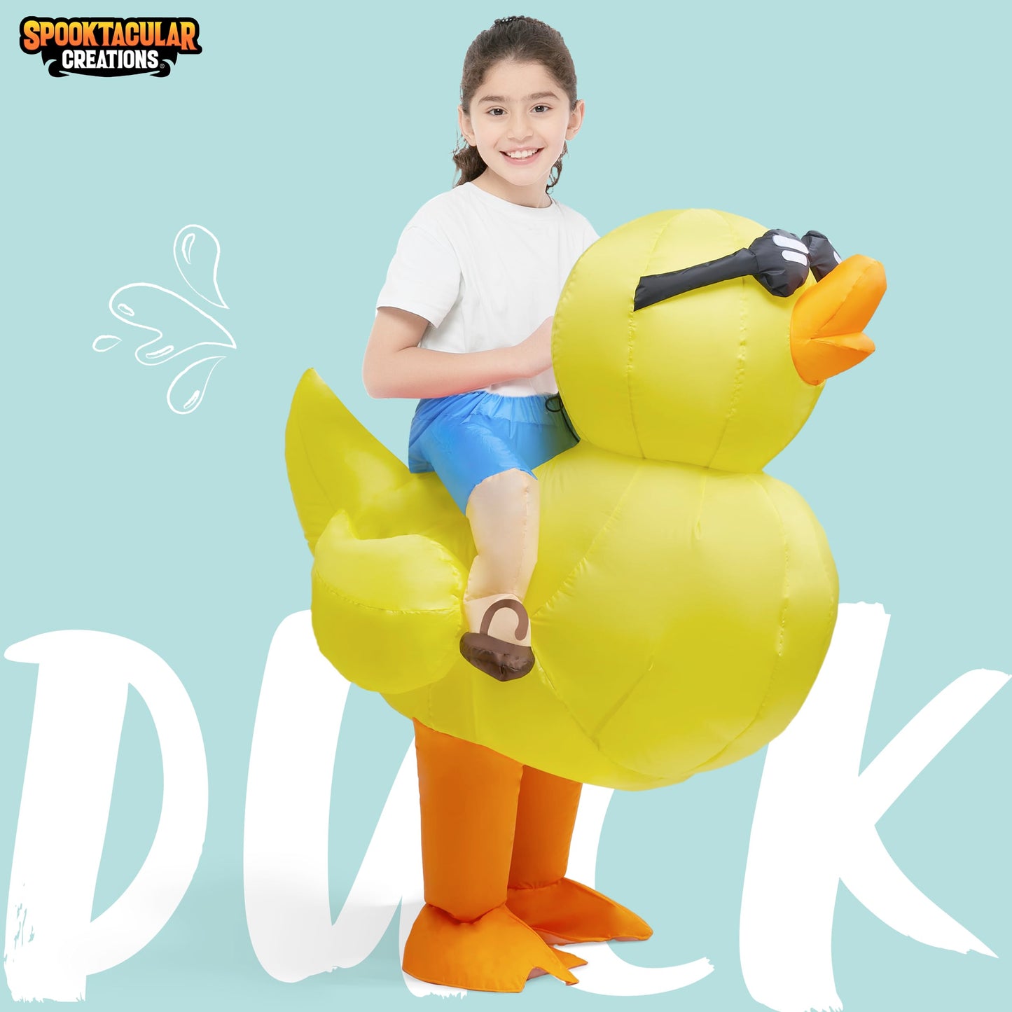 Spooktacular Creations Kids Inflatable Costumes Yellow Duck Blow Costume Halloween Duck Costumes Inflatable Suit Party
