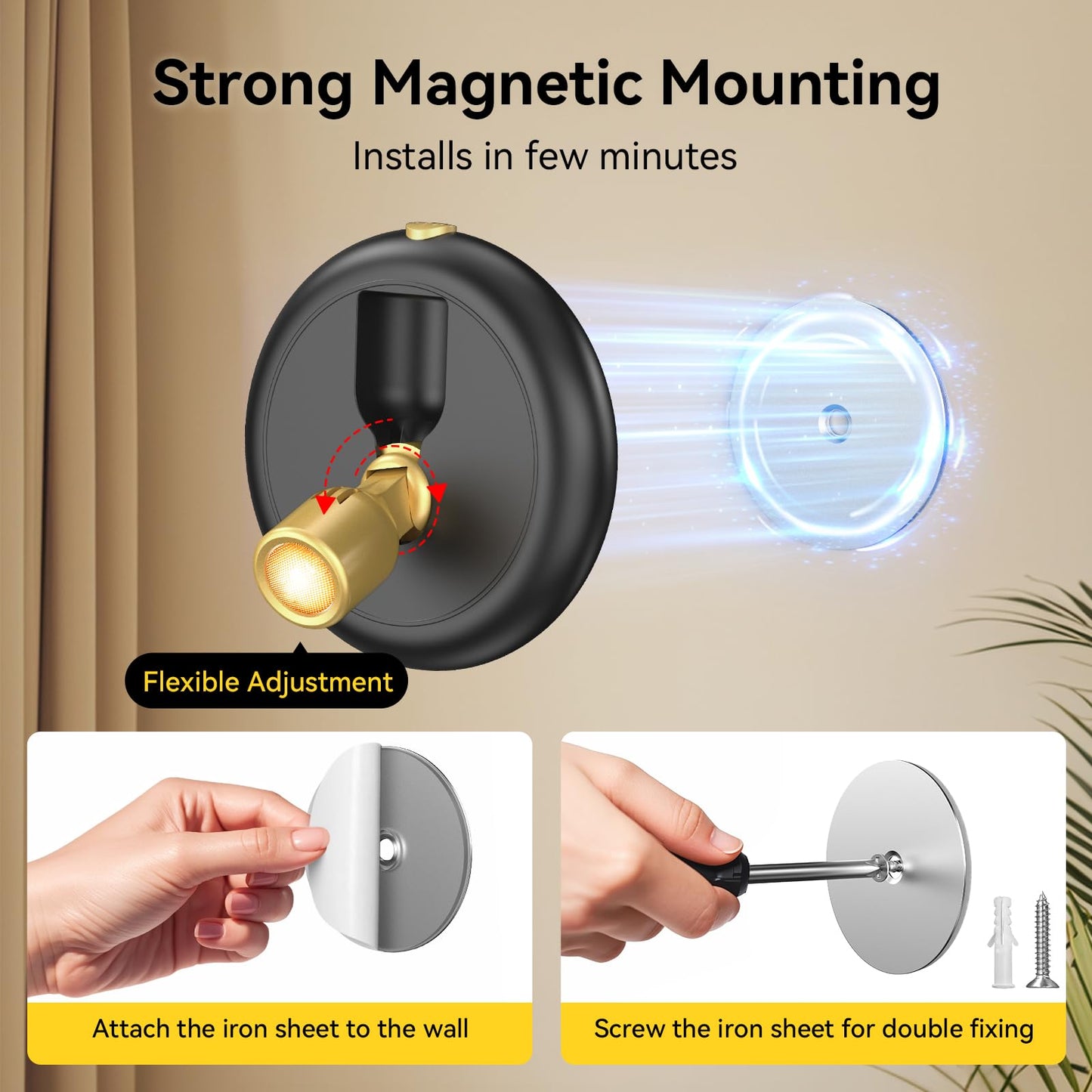Rechargeable Battery LED Spotlight Indoor: Wireless Mini Art Accent Spot Lights with Timer Remote - Small Dimmable Uplight for Plants Display Painting Dartboard Artwork Portrait Closet(2 Pack)