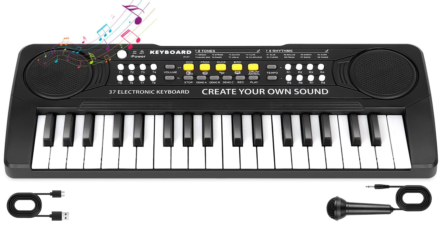 37 Key Piano Keyboard for Kids Musical Toys for 3 4 5 6 Year Old Girls Kids Piano Portable Music Keyboard Electronic Educational Learning Toy for Boys Girls Birthday Gifts