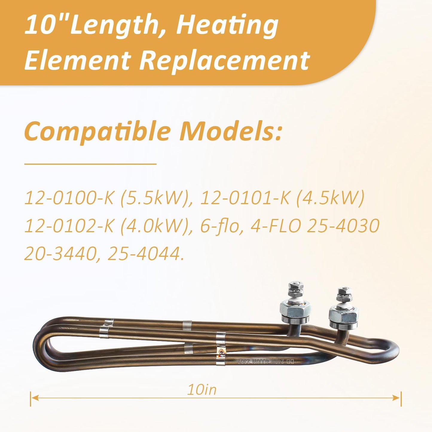 ArrogantF 4.0KW 240V Univeral Heater Element Replacement for Balboa Spa Heater Element 4.0 KW 58104 or Flo-Thru Hot Tub Spas Electric Heaters (10 inch)