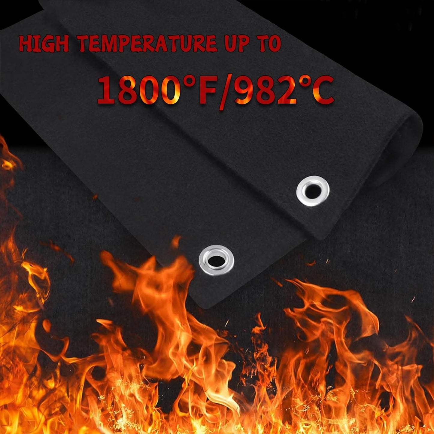 kaidun Welding Blanket Fireproof, 2 Pieces of 20'' x 20'' Opening Shape Heat Shield Mat for Plumbing Brazing Soldering Copper Pipe, Fire Flame Resistant Cloth Rag, Solder Plumbers HVAC Torch Protector