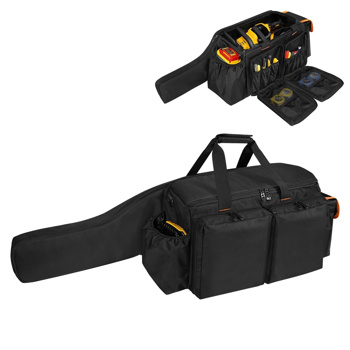 XIDIHF 14"/16"/18" Chainsaw Case, Chainsaw Storage Bag Compatible with EGO+, Dewalt, Greenworks Cordless Power Chainsaws & Accessories, Black