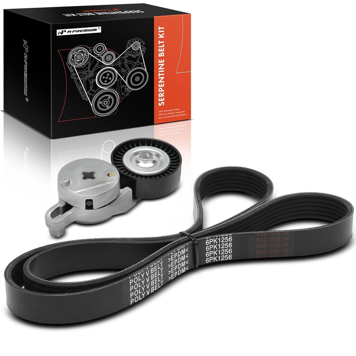 A-Premium Engine Serpentine Belt Drive Kit with Tensioner Compatible with Toyota Camry 2012-2017, RAV4 2009-2018 & Scion tC 2011-2016 - DOHC L4 2.5L