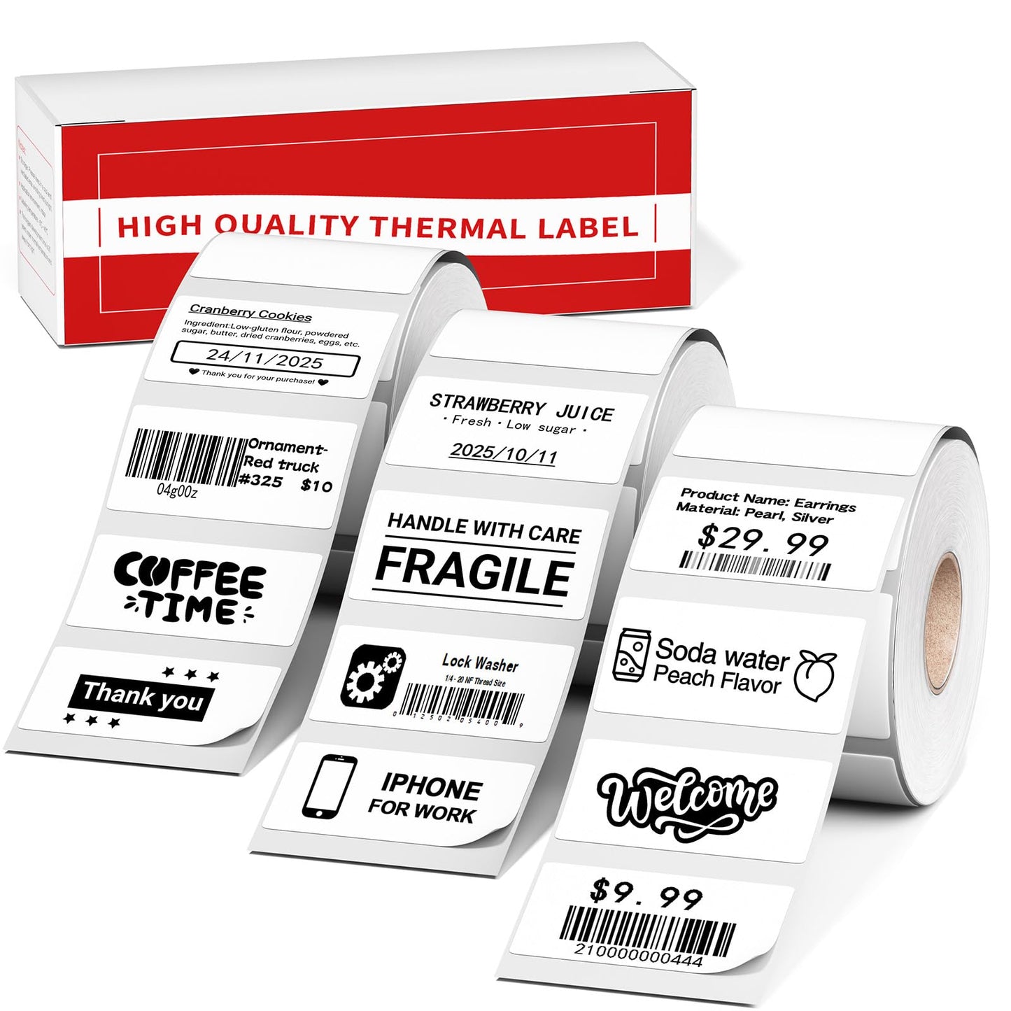 M200 Printer Label Paper - 1.96" x 0.78"for Thermal M110S M220 M200 M120 M110 Printer Labels - Self Adhesive Square Thermal Labels Compatible with Phomemo Label Maker - 320 Labels/Roll, 3 Rolls
