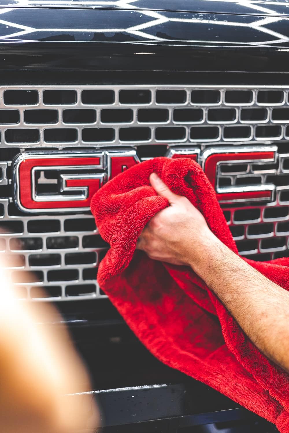 The Rag Company - The 1500 - Heavy Duty Microfiber Drying Towel; Perfect for Trucks, Commercial Vehicles, RVs, Boats, and More; Premium 70/30 Blend Twist Loop Design, 1500gsm, 30in x 30in, Red