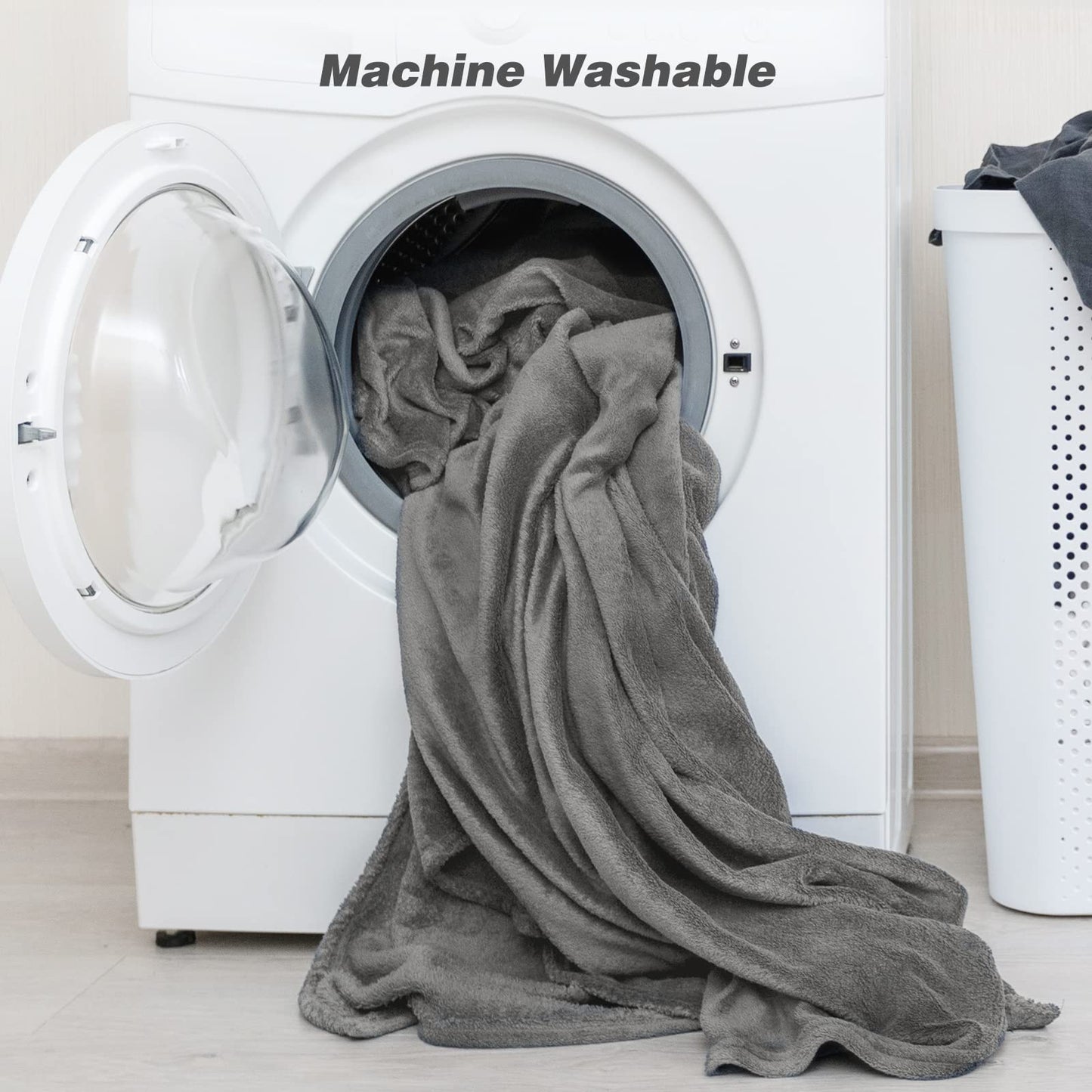 Electric Heated Blanket Twin Size 62"x84" - 1-10 Hour Timer, 6 Heat Settings, Machine Washable, Overheat Protection, Fast Heating Flannel Blanket for Home, Bed & Couch Use