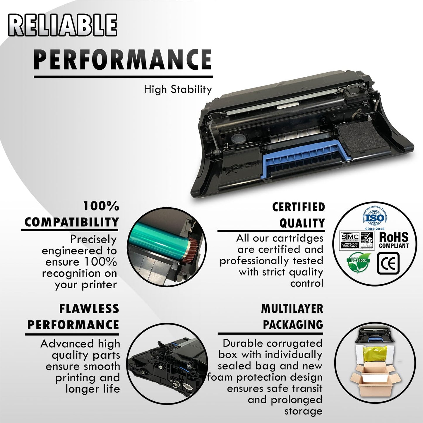 Inkfirst Compatible Drum Unit MX310 MS310 50F0Z00 Replacement for Lexmark MX310 MS310 MS310d MS310dn MS410d MS415dn MS510dn MS610de MX310dn MX317dn MX410de MX510de MX511de MX517de MX610de MX617de
