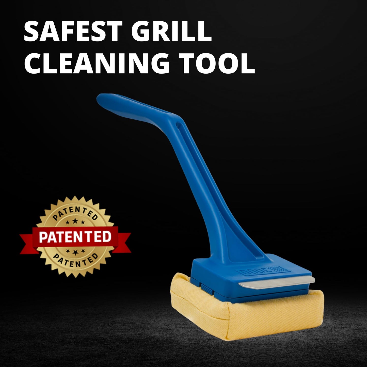 Grill Rescue BBQ Replaceable Scraper Cleaning Head, Bristle Free - Safe, Durable and Unique Scraper Tools for Cast Iron or Stainless-Steel Grates, Barbecue Cleaner (GB3000)