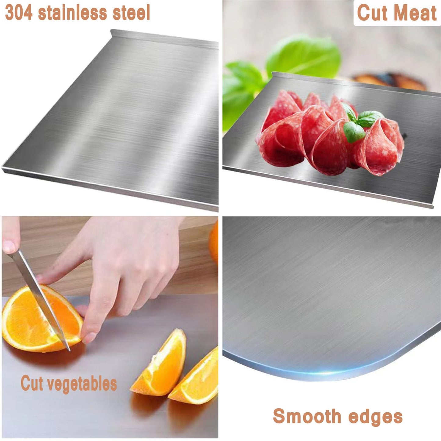 Stainless Steel L Shape Pastry Board - Kneading Board Cutting Mats (40 * 60cm/15.7 * 23.6in)