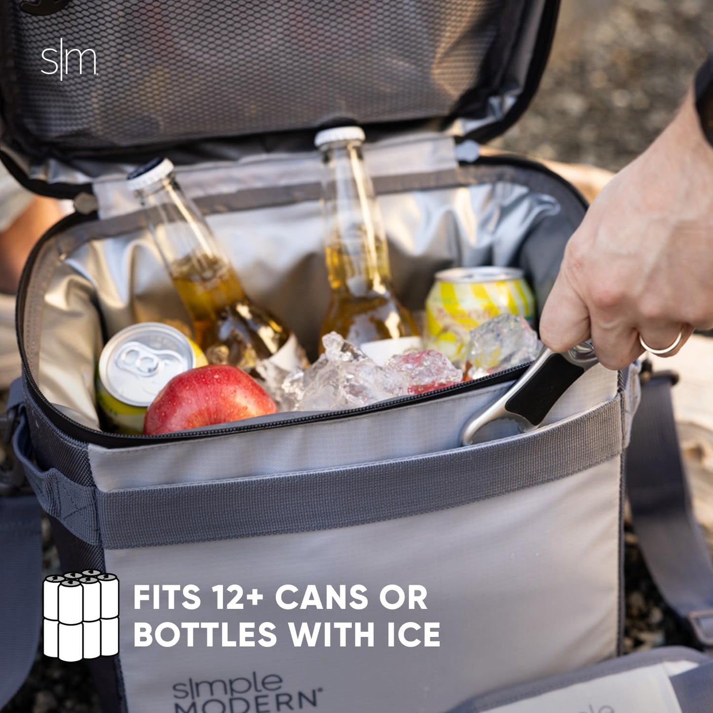Simple Modern Day Cooler for 12 Cans | Soft Cooler Bag Insulated Ice Chest with Carrying Strap & Handle | Lunch Box for Travel, Camping, Work, Beach, Picnic, Game Day | 11 Liter | Navy