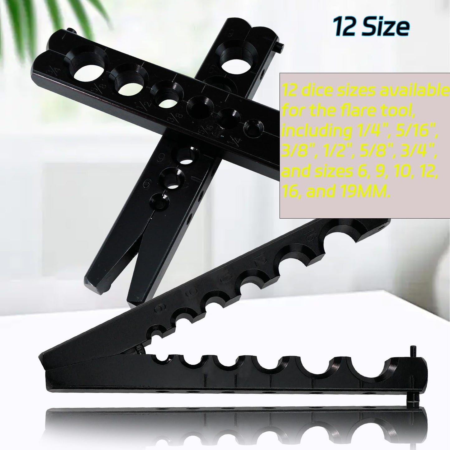 AeKeatDa Alloy Steel Refrigeration Eccentric Cone Tube Expander Pipe Cutter 45 Degree 12 Size Flaring Tool Kit, 6-19mmm 1/4"、5/16"、3/8"、1/2"、5/8"、3/4" Tubing Pipe Flare Tool Cone for Cooler Boiler