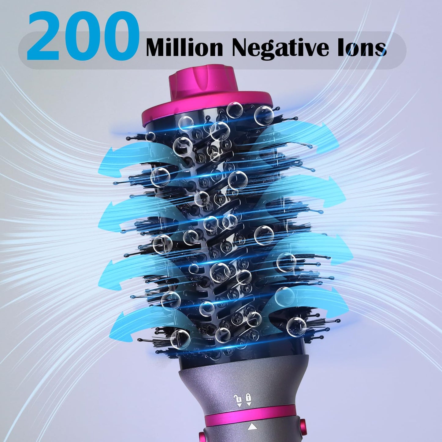 Blow Dryer Brush Set, 4-in-1 Hair Dryer Brush, Multi Hair Styler Tools with Ion for Salon Blowouts, Drying, Curls, Volumizing and Straightening, Sleek and Less Frizz