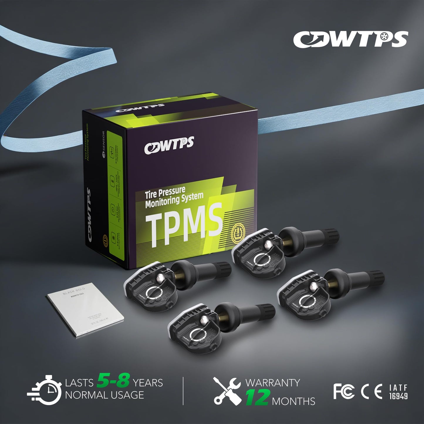 CDWTPS Ford Tire Pressure Sensor, 315Mhz F2GZ-1A189-A Tire Pressure Monitoring System(TPMS) Sensor Replacement for Ford Ecosport,Edge,Explorer,Mustang 2015-2021(Set of 4)