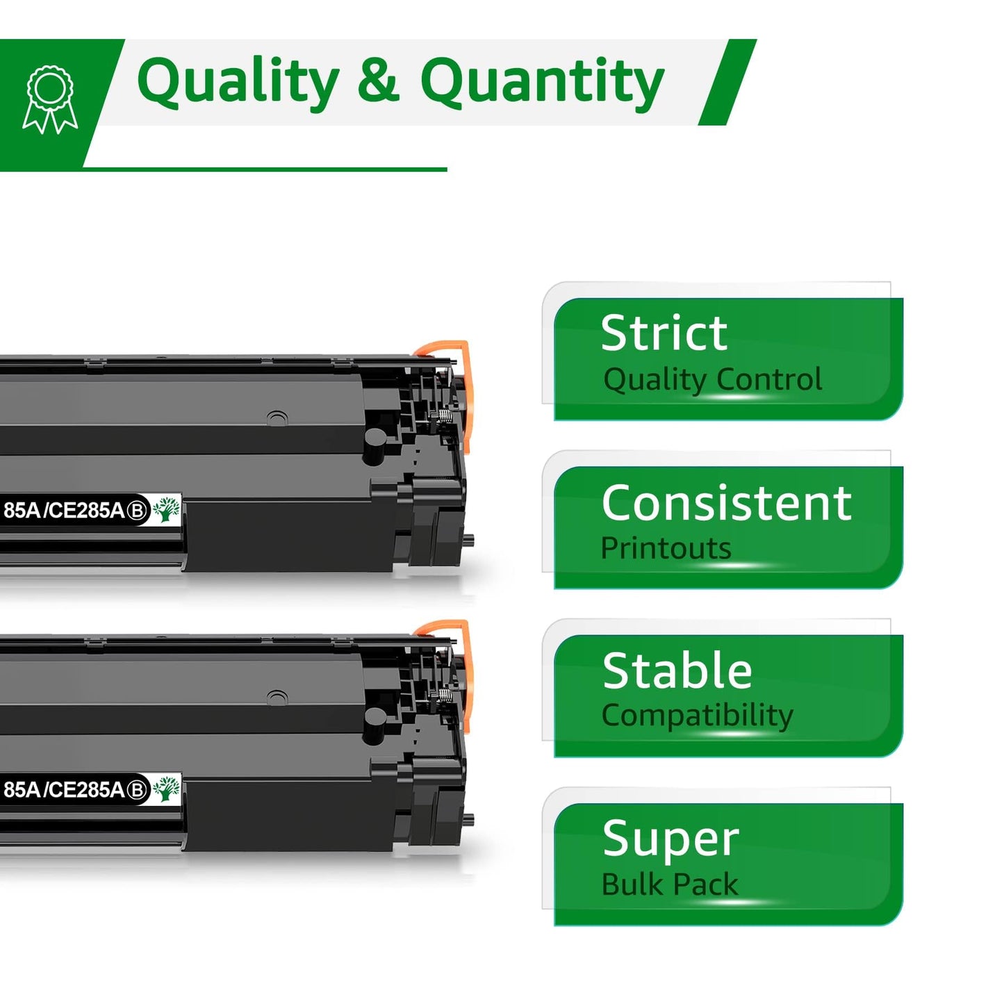 GREENSKY Compatible Toner Cartridge Replacement for HP 85A CE285A HP85A for HP LaserJet P1102W 1102W P1109W M1212NF MFP P1005 P1006 M1217NFW Printers (Black, 2-Packs)