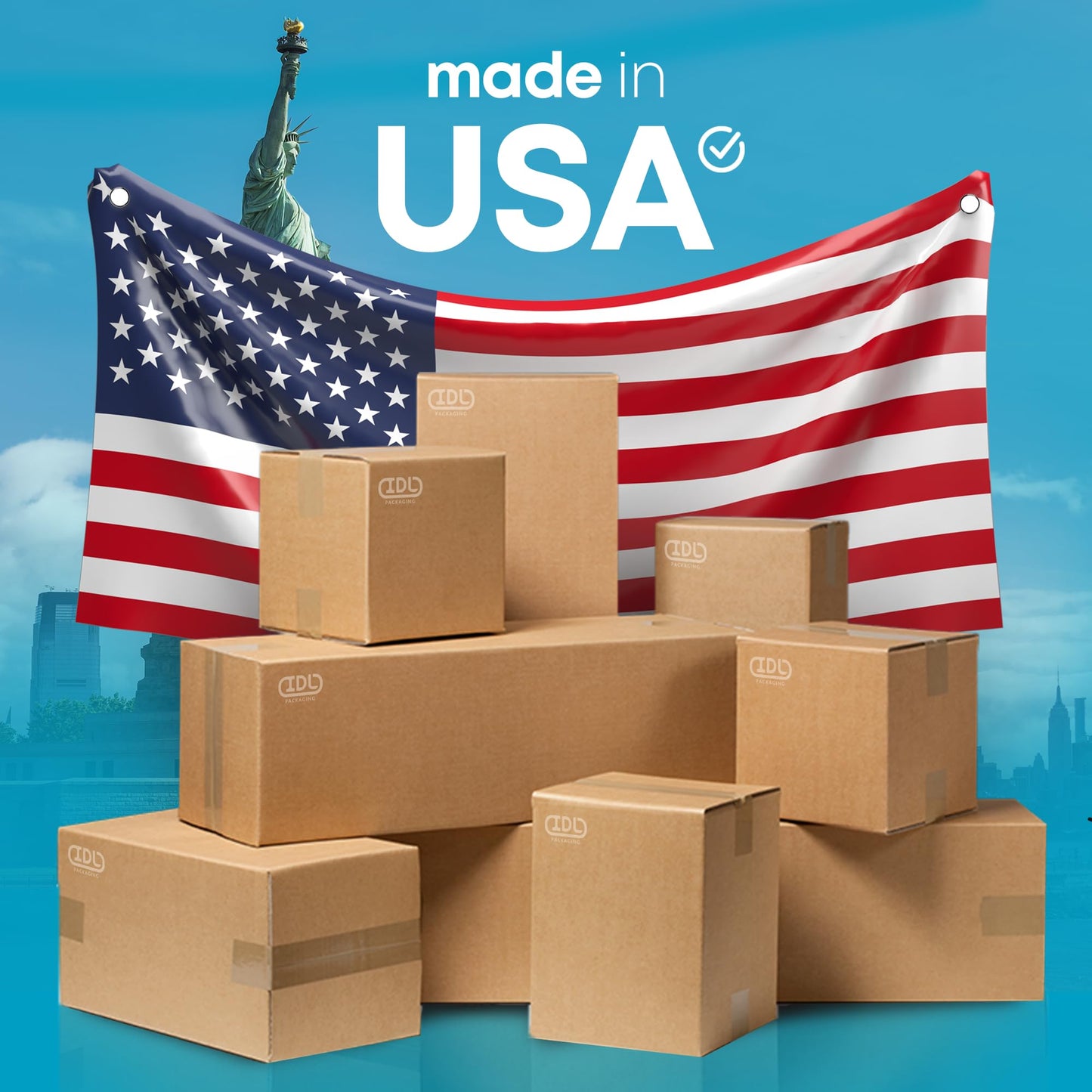 Large Shipping & Moving Boxes 24 x 12 x 12 inches (5-Pack) - Extra Strength 200 lb vs Regular - Corrugated Cardboard Boxes Moving - Large Moving Box for USPS, FEDEX by IDL Packaging