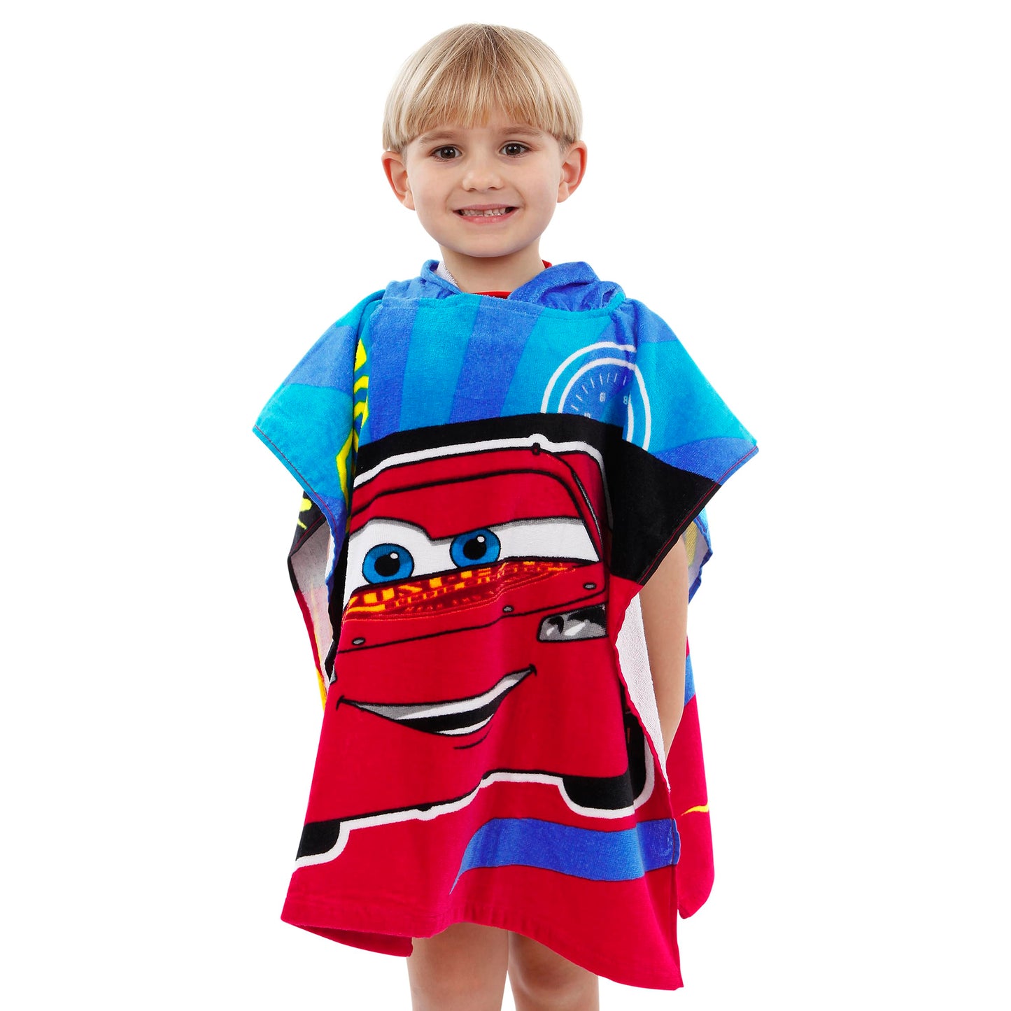 Disney Boys Towel Poncho Cars Red One Size