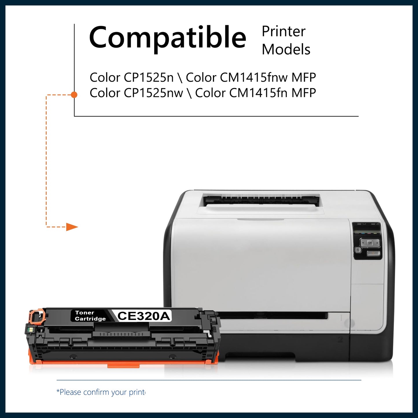 128A Cartouches d'encre 4-Pack Haute Performance (Noir, Cyan, Magenta, Jaune), Compatible avec Imprimantes HP Color Laserjet CP1500 & CM1400 Series | Pour CP1525nw/CM1415fnw & Éco-Certifié