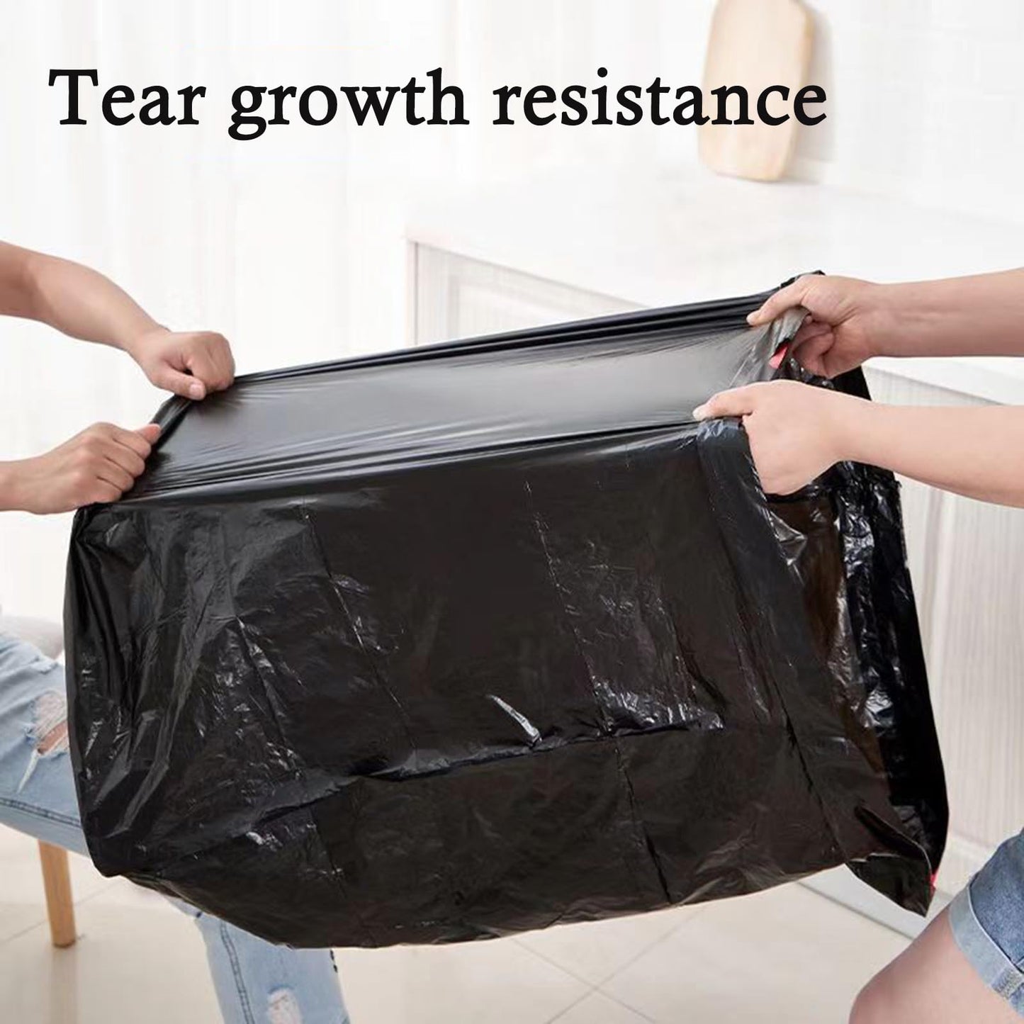 GoodFinely Large Black Trash Bags 20-21 Gallon Drawstring Garbage Bags,Measuring 28x 33.8 inches,Heavy Duty Plastic Garbage Bags for Household Kitchen Office Restaurant Thickened Stretchy