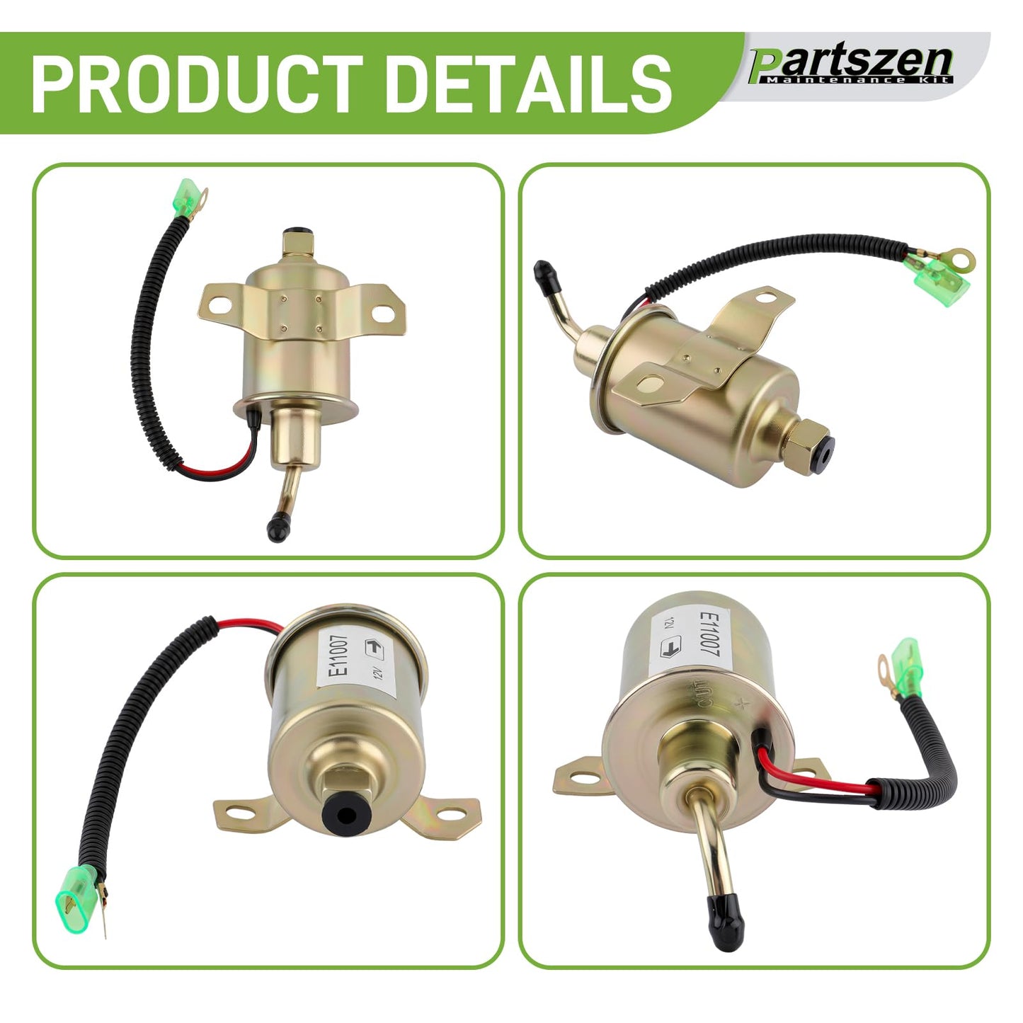 partszen 149-2311-02 149-2311-01 Fuel Pump with 149-2457 Fuel Filter parts for Onan Cummins Generator 4000 4KW Microlite MicroQuiet with 1403280 Air Filter