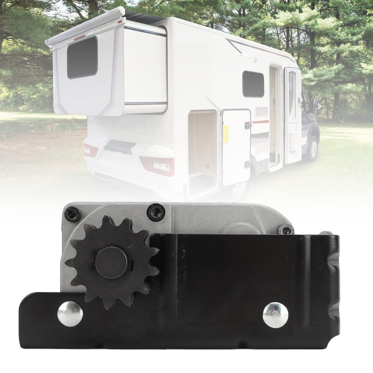 Slideout Gearbox,RV Slide Out Gear Box with Mounting Bracket 13 Tooth Sprocket R25076 1 for Motorhome Trailer