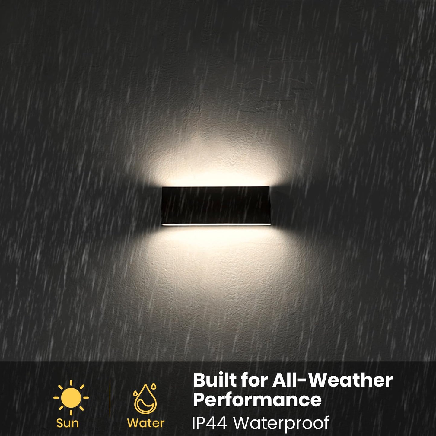 SOTTLOT Solar Lights, 700LM Up and Down Solar Outdoor Light Dimmable, 4000K Anti-Glare Solars Wall Lights Outdoor Waterproof for Fence Patio Yard Garage Garden Porch