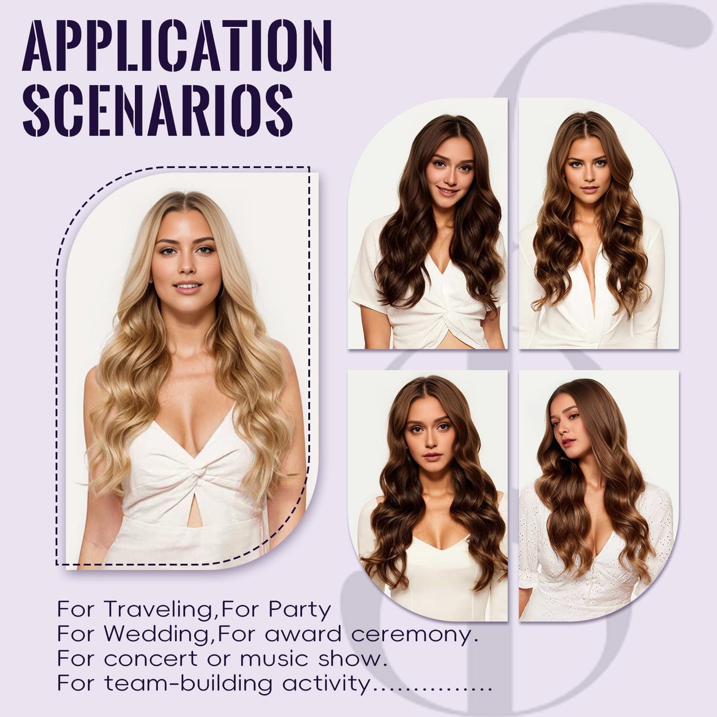 Fshine Brown Clip in Extensions 18 Inch 120 g Dark Brown Human Hair 7 pcs Straight Clip in Real Hair Extensions for Women