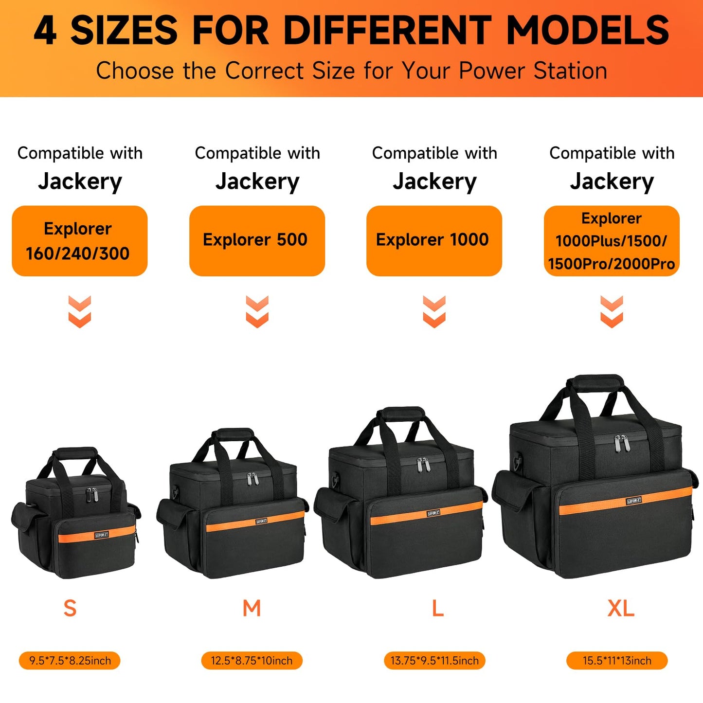 Carrying Case Compatible with Jackery Explorer 500/1000 v2/ECOFLOW River Pro/River 2 Pro/River 2 Max 500 Portable Power Station,Travel Storage Bag Fits for BLUETTI EB3A,Charging Cable and Accessories