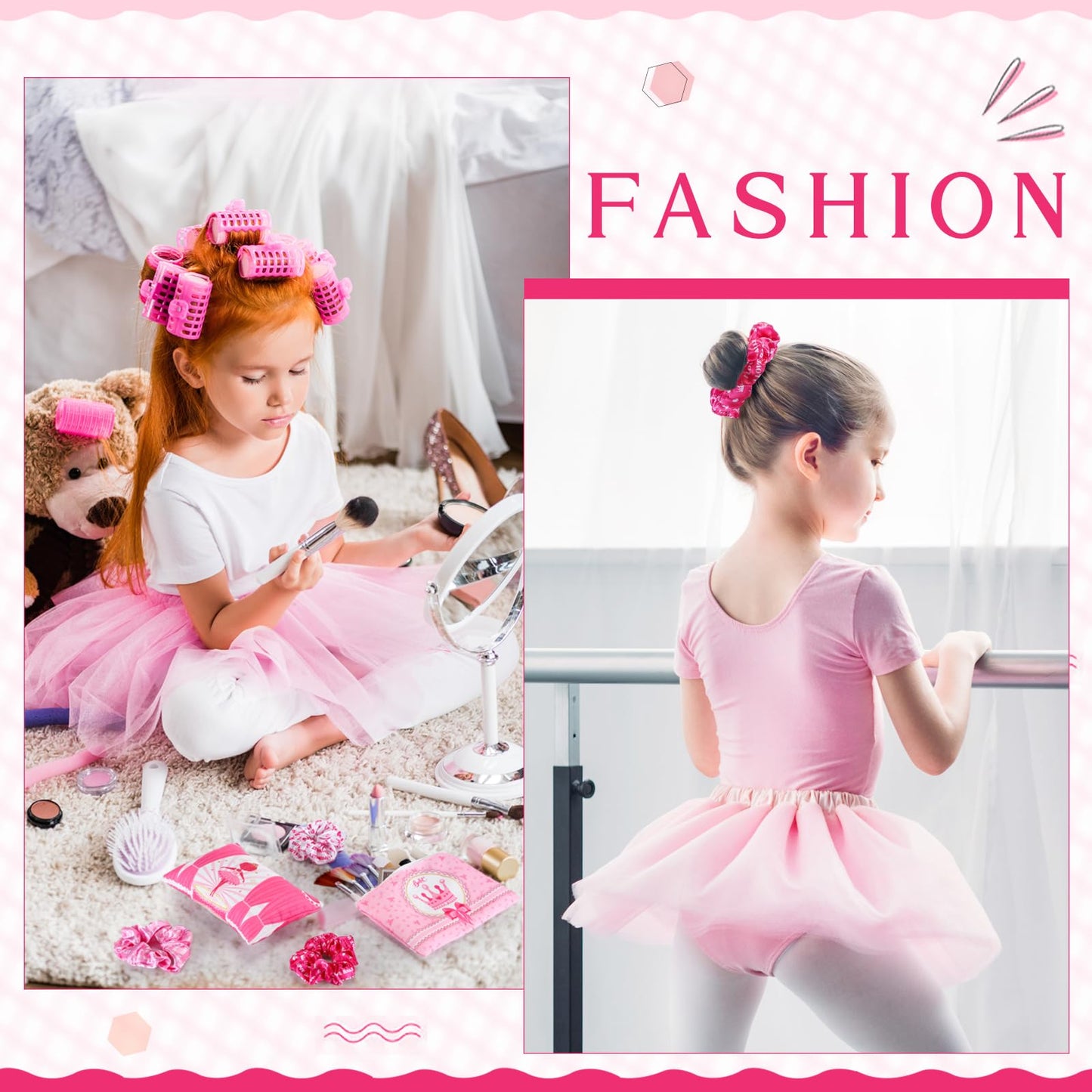 Clysee 60 Pcs Ballerina Party Favors for Girls Include Ballet Dance Makeup Bags Adjustable Bracelets Hair Ties Keychains Elastic Scrunchies Ballet Party Gift Bulk for Dancers Competition Gifts