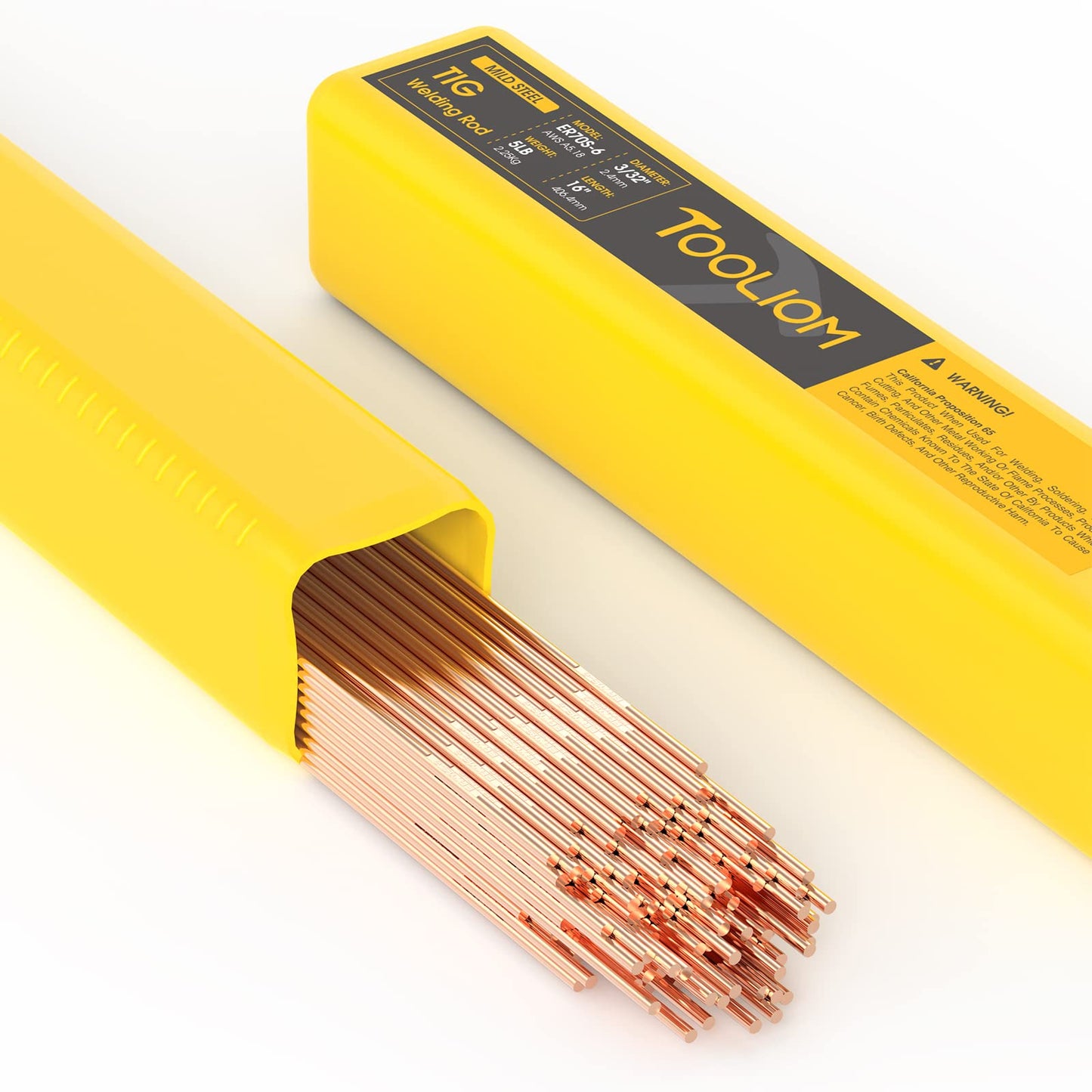 TOOLIOM Mild Steel TIG Welding Rod ER70S-6 TIG Filler Rod 3/32" x 16" 5LB Welding Wire