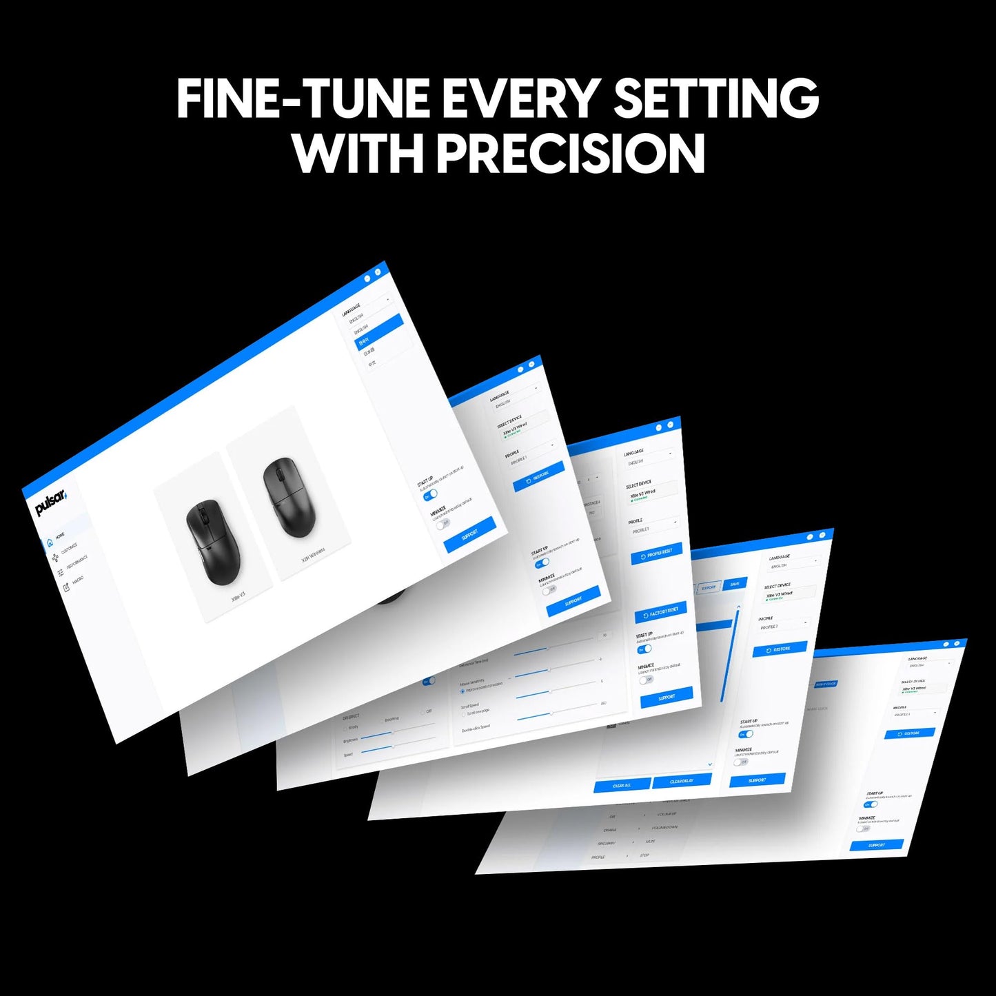 Pulsar Gaming Gears X2 v3 Wireless Gaming Mouse, Lightweight 52g, XS-1 Flagship Sensor 32K DPI, Optical Switch, 8K Polling Ready, Black