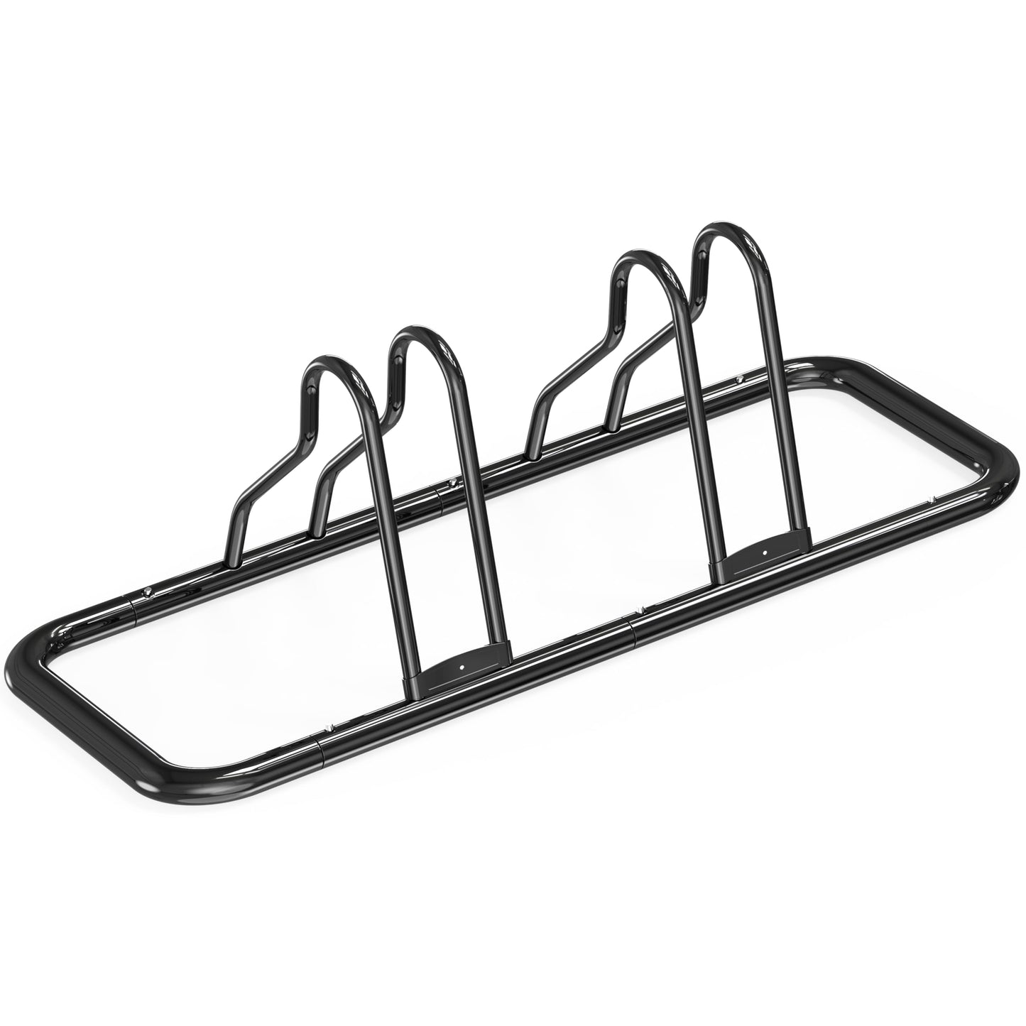 Simple Houseware 2-Bike Floor Storage Rack - Adjustable Bicycle Parking Stand & Garage Organizer for Road and Kids Bikes, Black