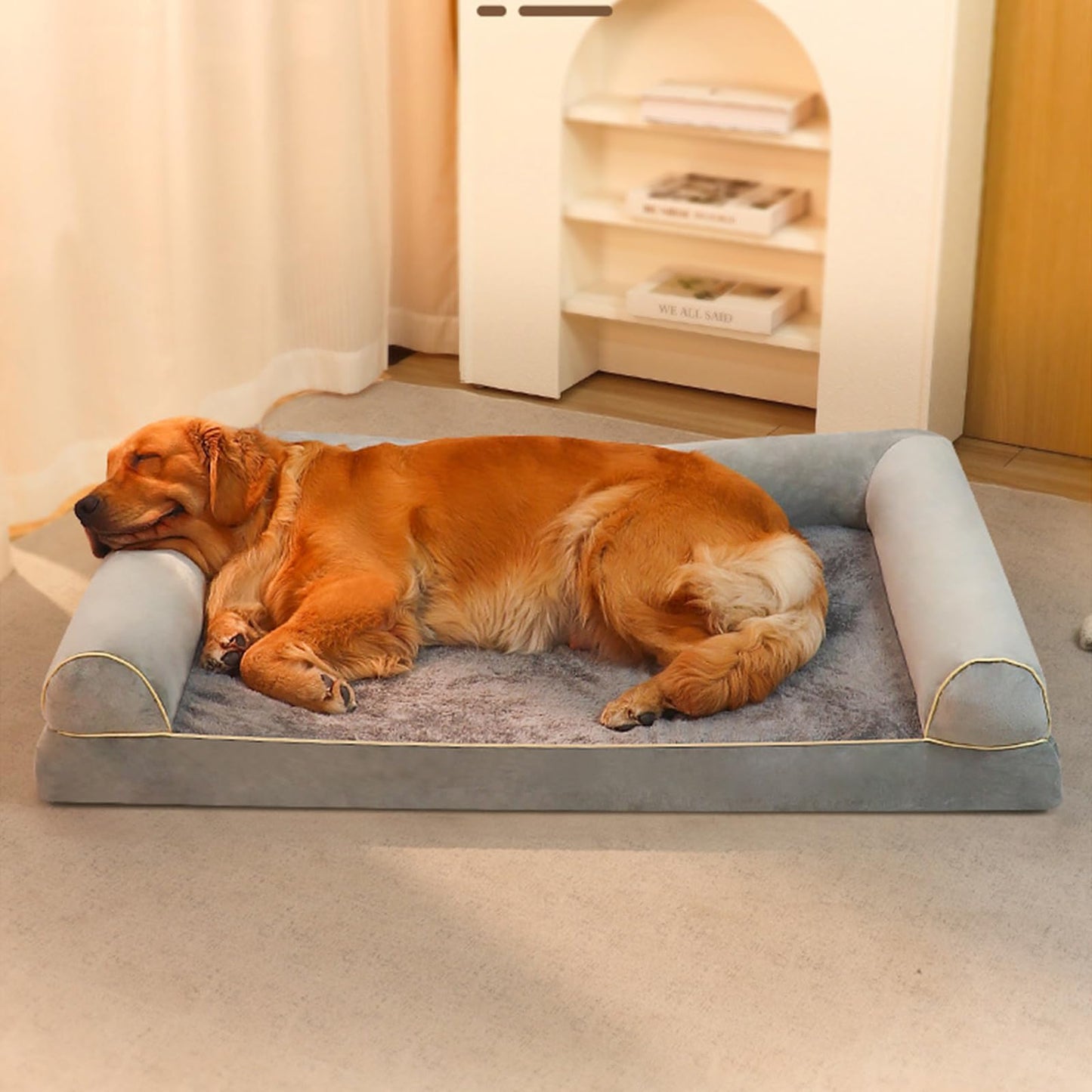 Dog Bed, Orthopedic Dog Beds for Medium Large Dogs,Washable Dog Pet Bed with Washable Removable Cover Soft Cotton Dog Couch XL100*60 * 16cm