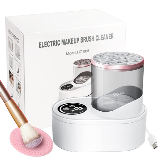 2-in-1 Electric Makeup Brush Cleaner Machine-Makeup Brush Cleaner Portable Automatic USB Cosmetic Brushes Cleaner Tool for All Size Beauty Makeup Brush Set,Contour, Eyeshadow, Blush Brush