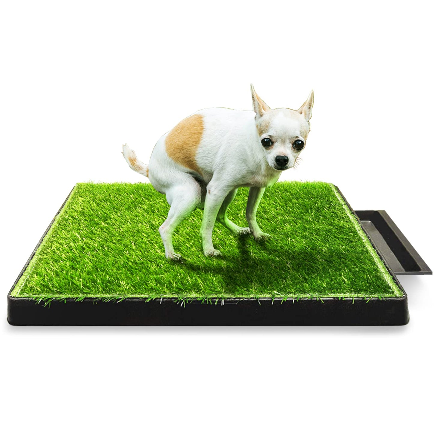 Hompet Dog Toilet Indoor Puppy Training Pad, Removable Dog Potty for Easier Clean Up,Dog Grass Pad with Tray Pet Training Grass Mat
