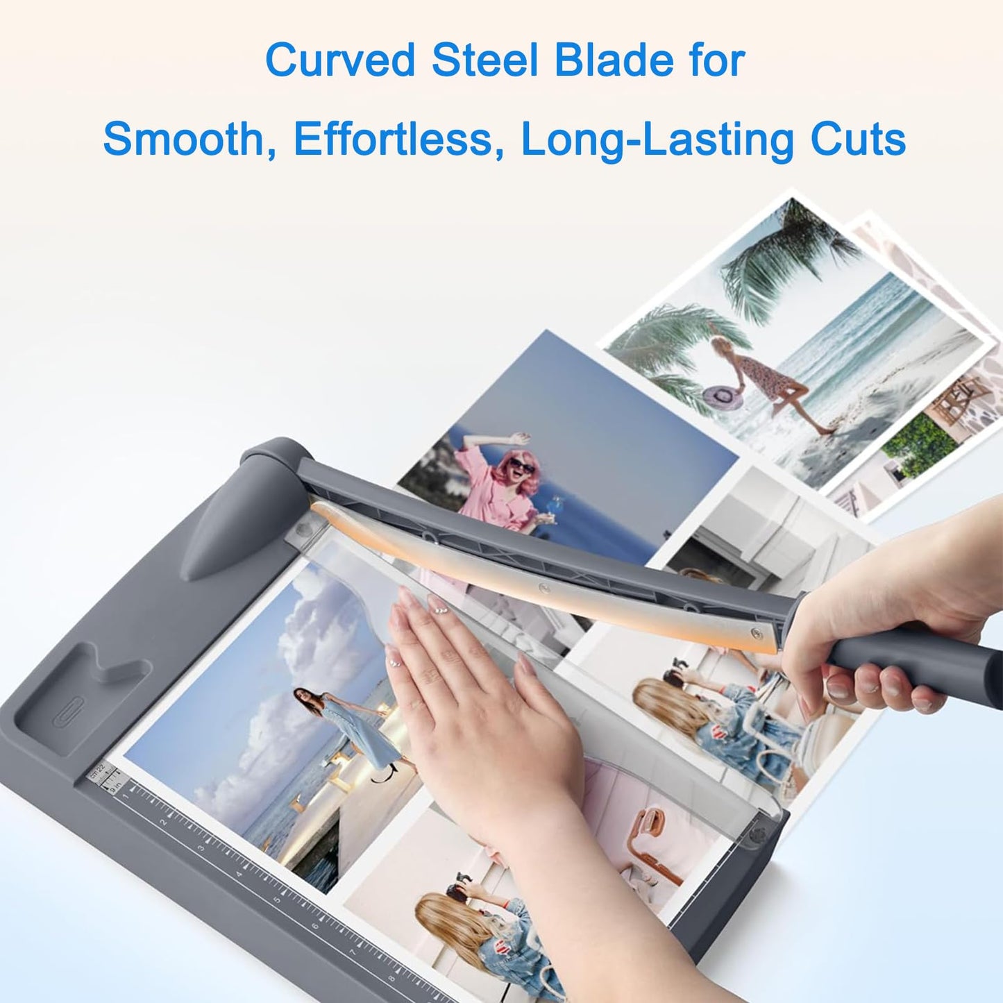Heavy-Duty Guillotine Paper Cutter & Trimmer - 12-Sheet Capacity for Cardstock, Photos, Craft Paper | Ideal for Office, Classroom, Studio & Scrapbooking
