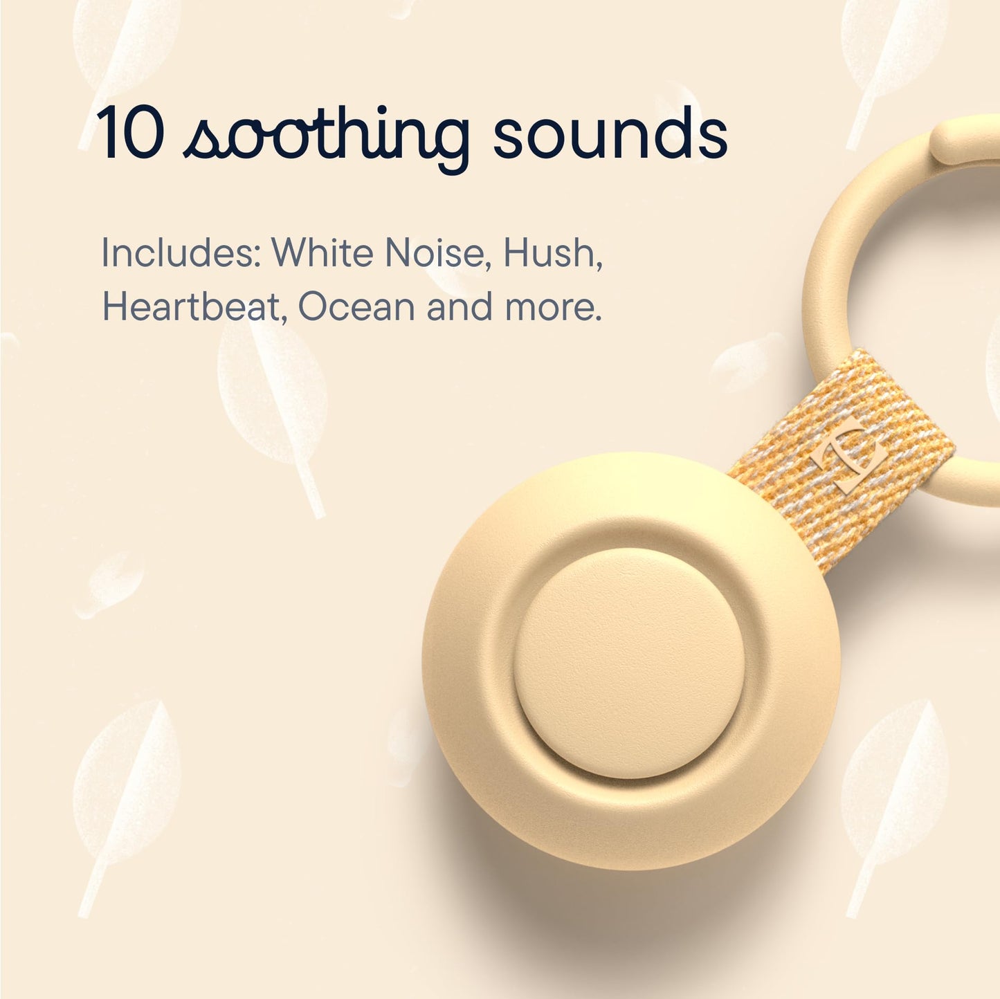 Hatch Go | Portable Sound Machine for Babies and Kids | Sleep Soother | 10 Soothing Sounds | White Noise | Shush | Travel | Registry Gift | Baby Shower | Clips on Stroller | Honey