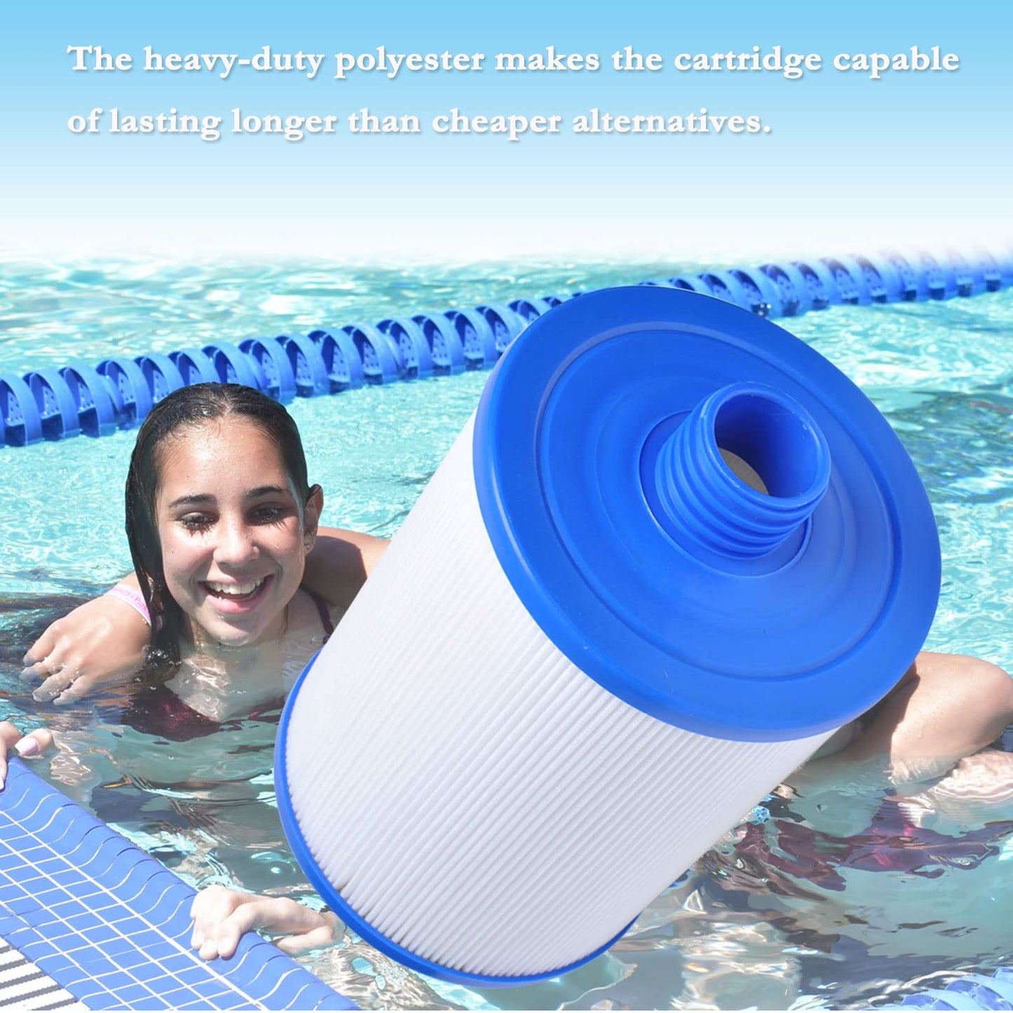 PWW50 Spa Filter Compatible with Pleatco Spa Hot Tub Filter, PWW50P3 Filter Compatible with Unicel 6CH-940, Filbur FC-0359, Waterways 817-0050 Front Access Skimmer Aber Hot Tubs, 2 Pack