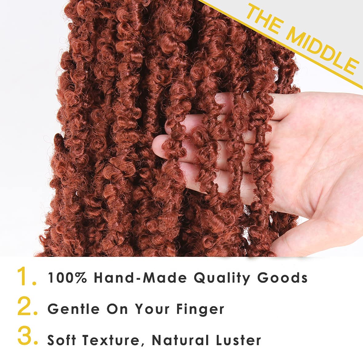 ZRQ Butterfly Locs Crochet Hair 30 Inch 6 Packs Cooper Red Distressed Faux Locs Pre-looped Synthetic Crochet Braids Extended Soft Locs For Women Extensions (30 Inch,350#)