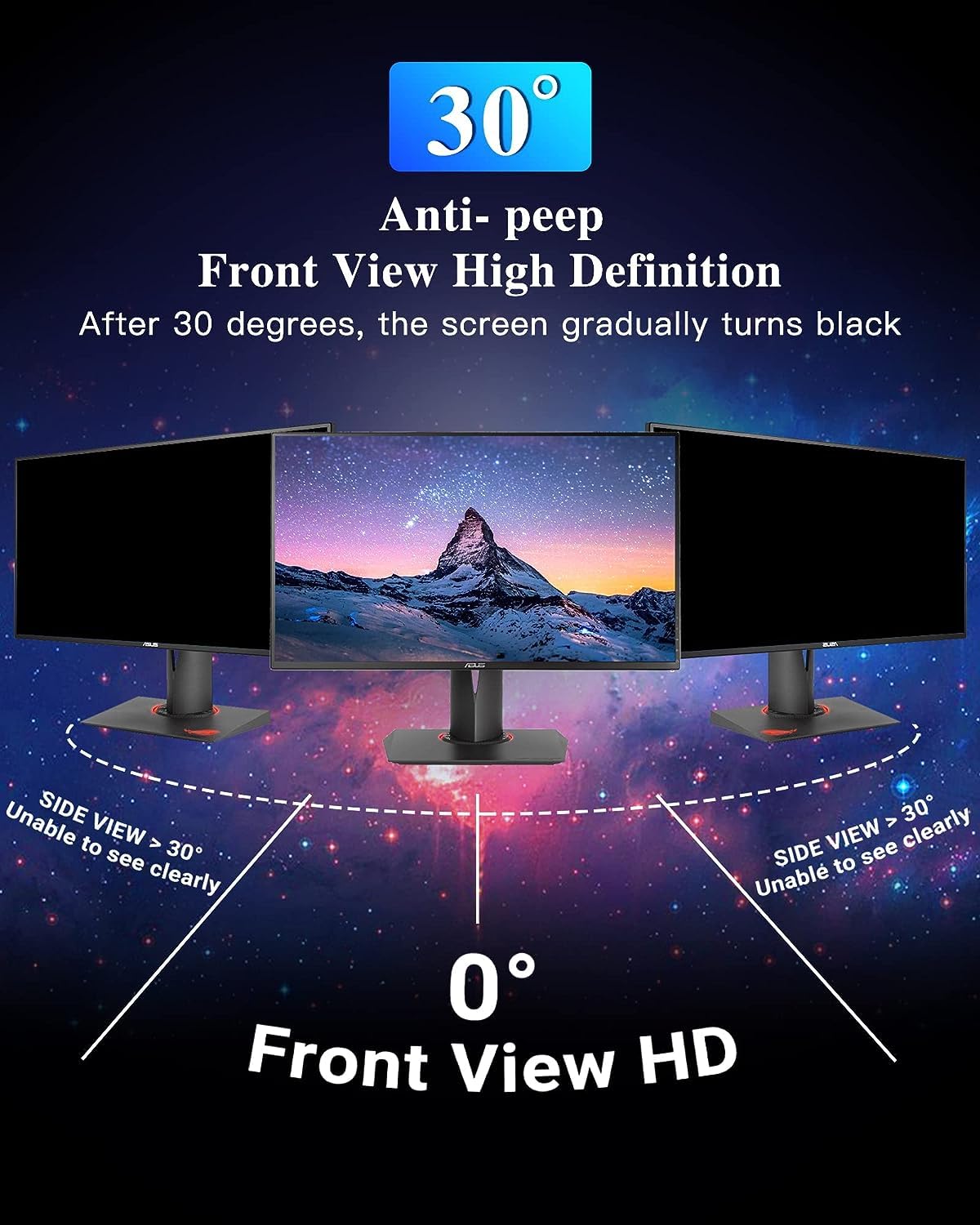 [2-Pack] 22 Inch Privacy Screen for 16:10 Computer Monitor - [Anti-Glare and Blue Light] Computer Screen Privacy Shield, Anti-Scratch Screen Protector