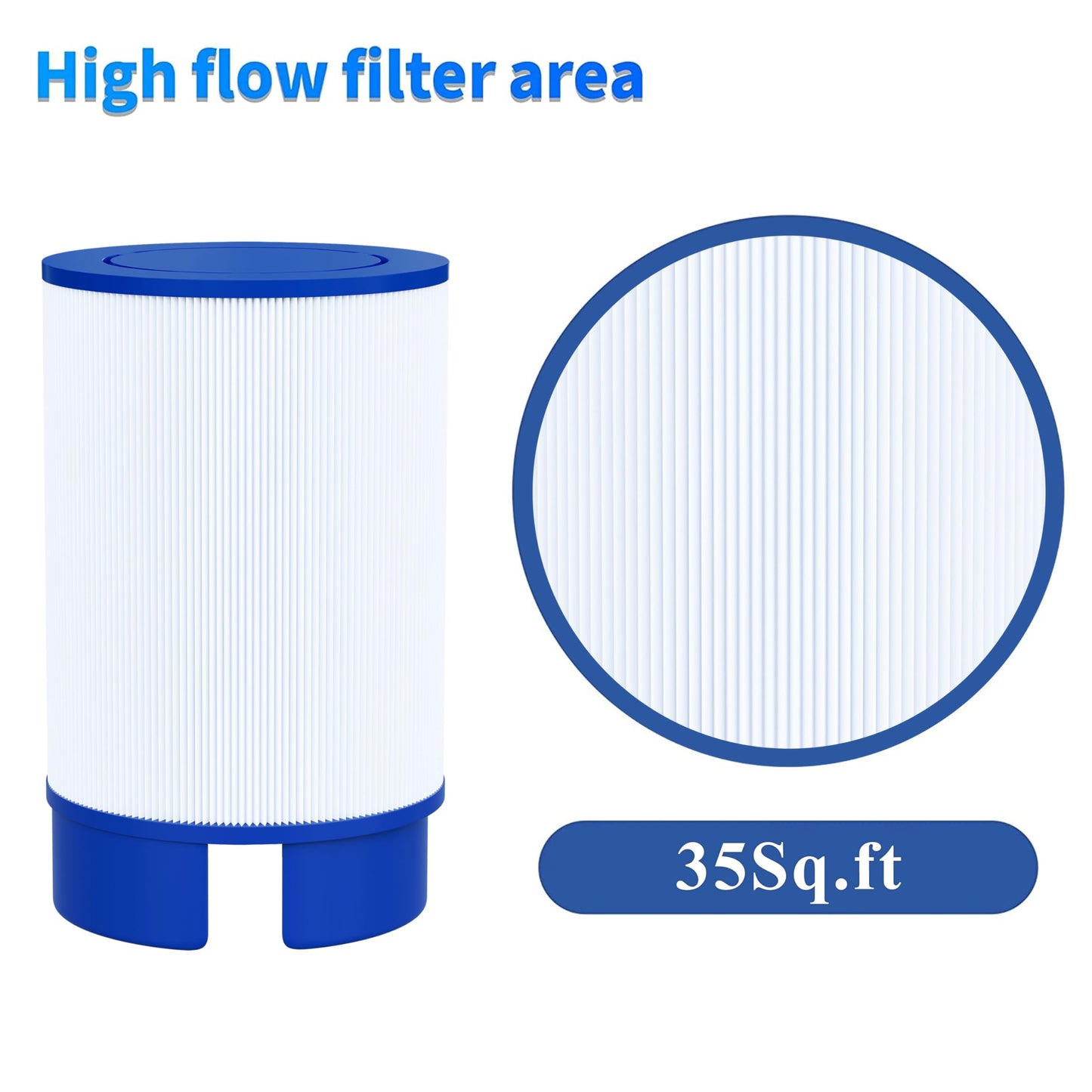 Cryspool 5020 Filter Compatible with 2009+ Spa Models (for 5 1/2″ Drain Caps), Soft tub #5020, 35 Sq. Ft Spa Filter Cartridge, 1 Pack