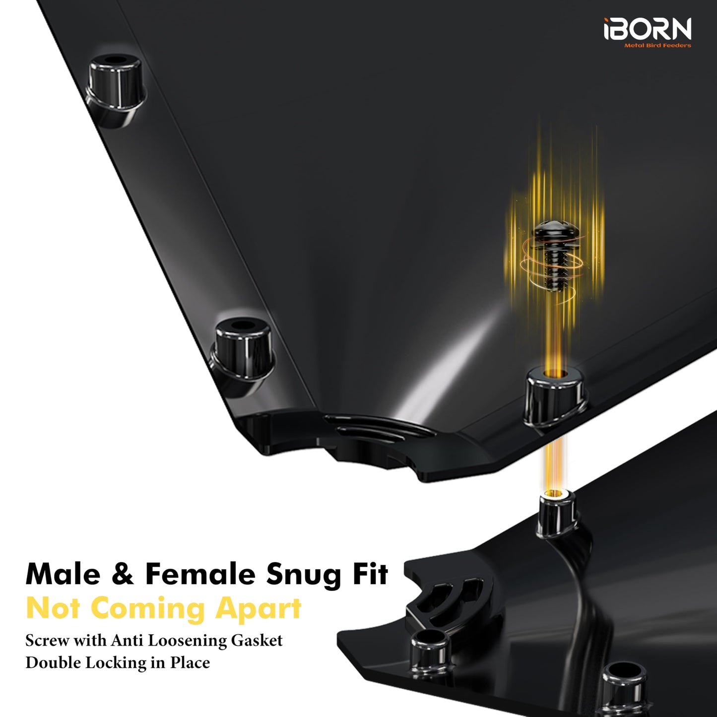 iBorn Squirrel Baffle for Bird Feeder Pole, 19.5” Oversized Guard Baffle, Squirrel Defender, Bird Feeder for Outdoors Protector, Polycarbonate(PC), Pack of 1, Black