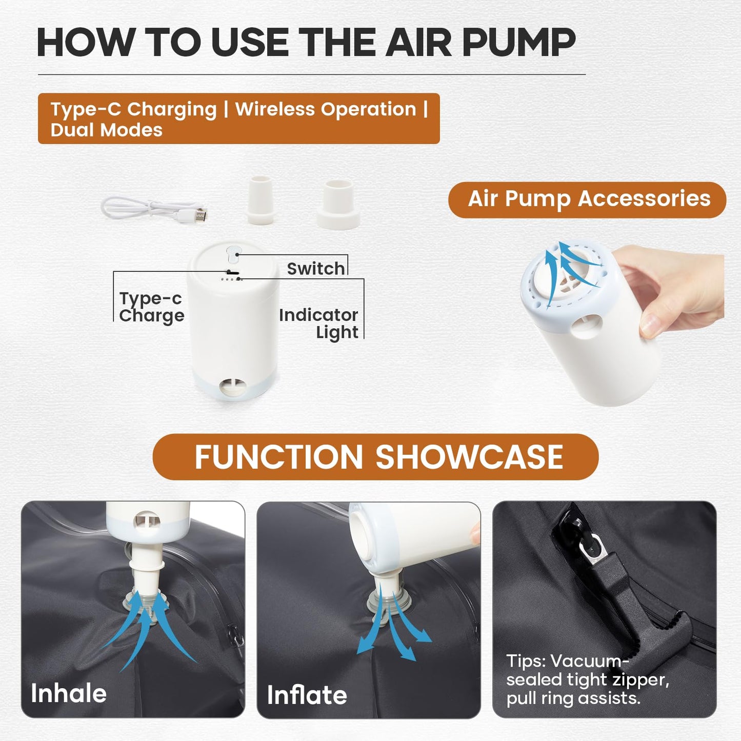 UPPACK Vacuum Backpack Travel with Pump Carry on Backpack Flight Approved Personal Item Travel Bag Airplane Compression Backpack for Travel with Vacuum System Beige