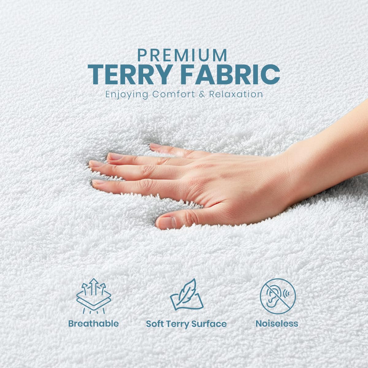 Twin Size Mattress Protector Waterproof 2 Pack, Premium 200 GSM Terry Mattress Cover, Soft & Breathable Bed Cover, Fitted Sheet Style Stretchable Deep Pockets 15" by Utopia Bedding (White)