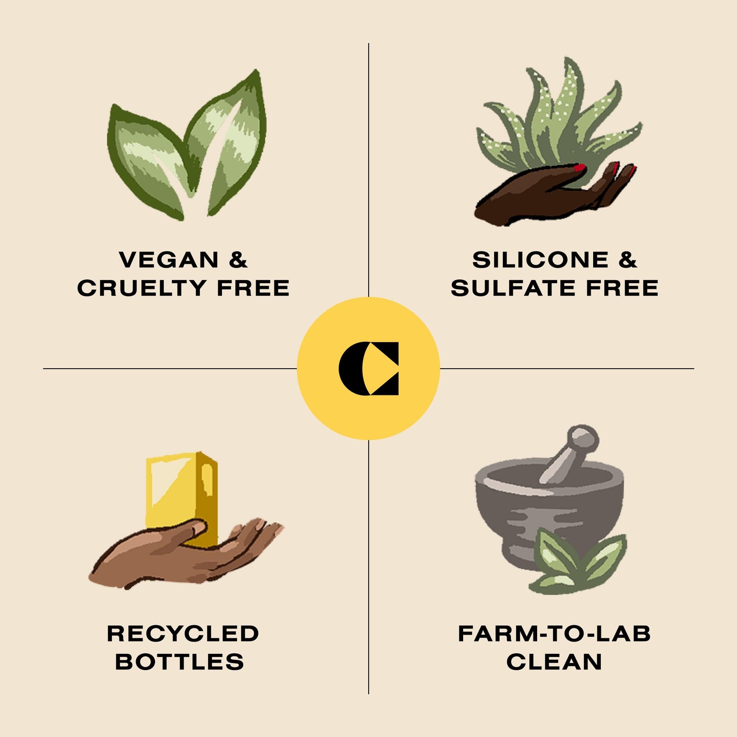 Ceremonia Brush de Pelo Bamboo Sustainable Paddle Brush for Thick Hair & Scalp Stimulation